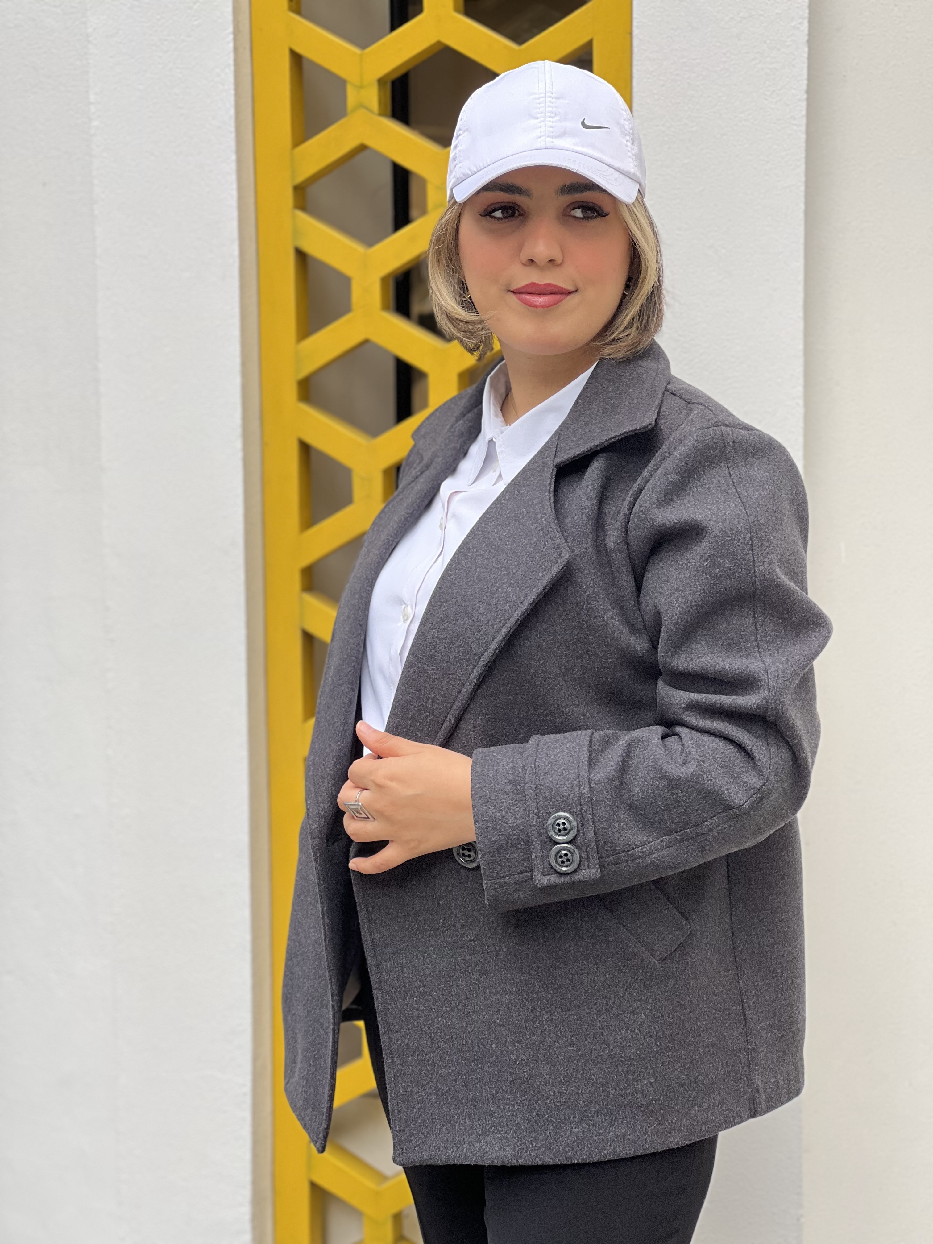 کت زنانه فوتر طوسی کایرا کوتاه