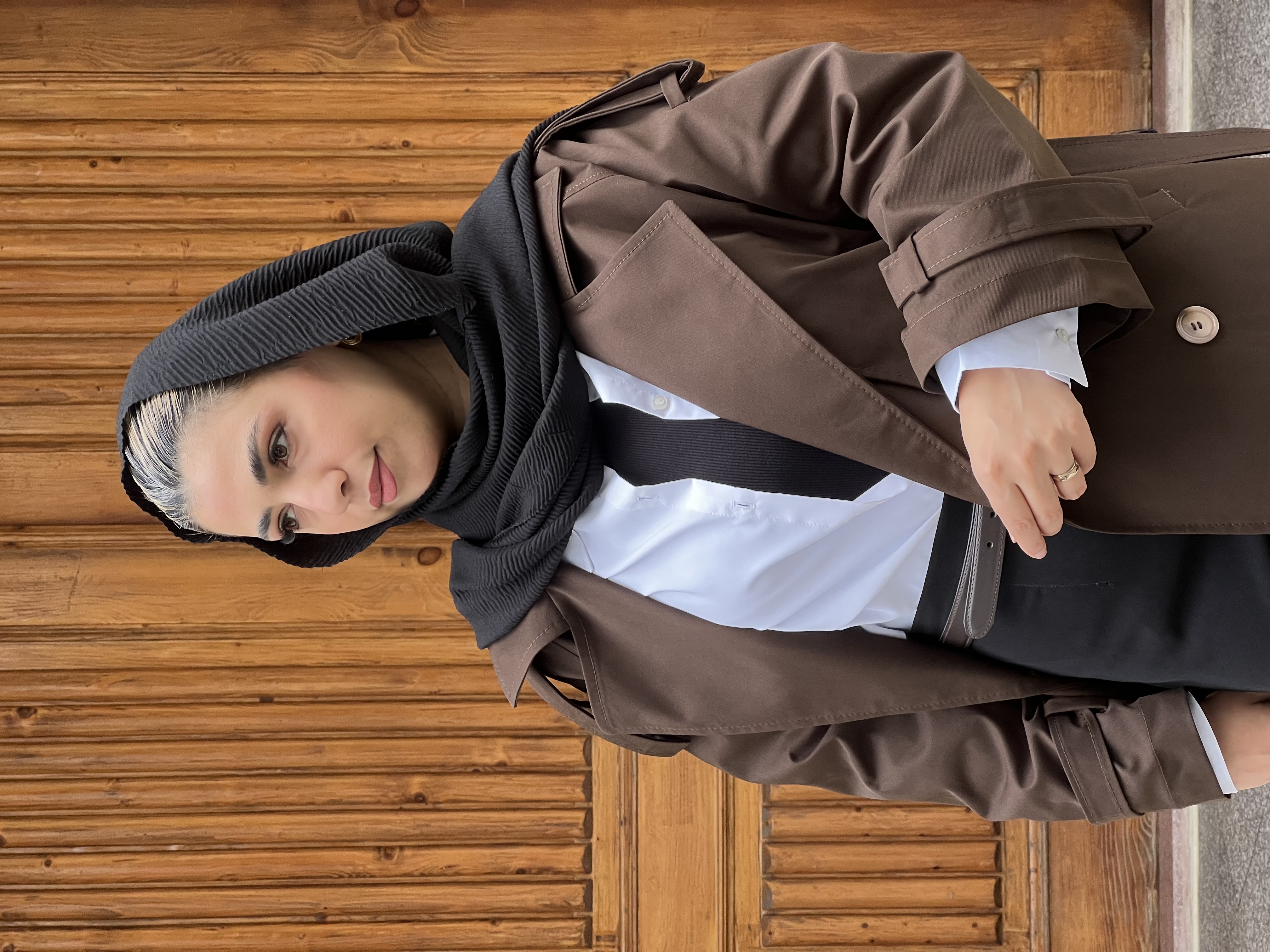ترنچکت زنانه  قهوه ای بلند موکا