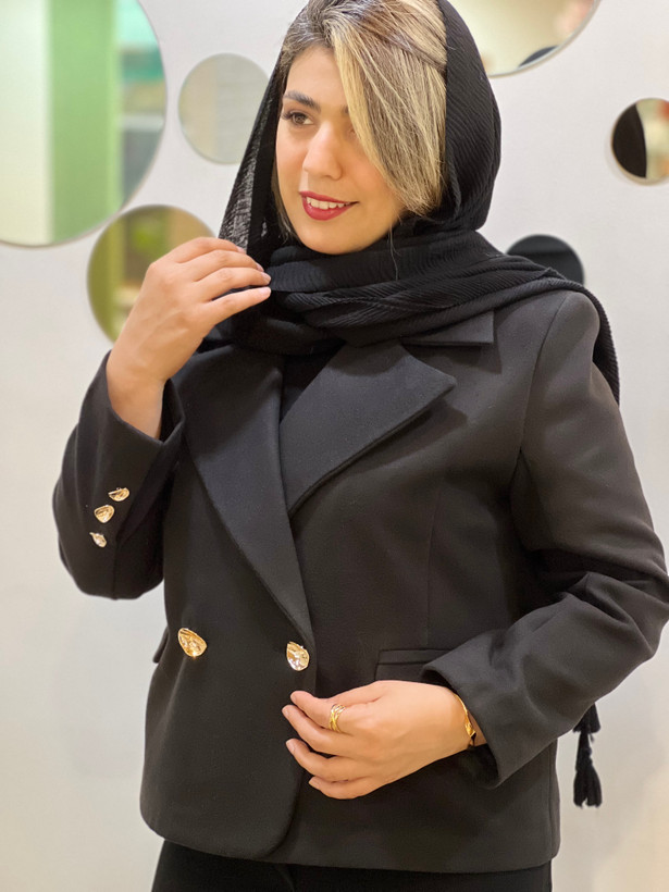 کت فوتر زنانه مشکی دیبا