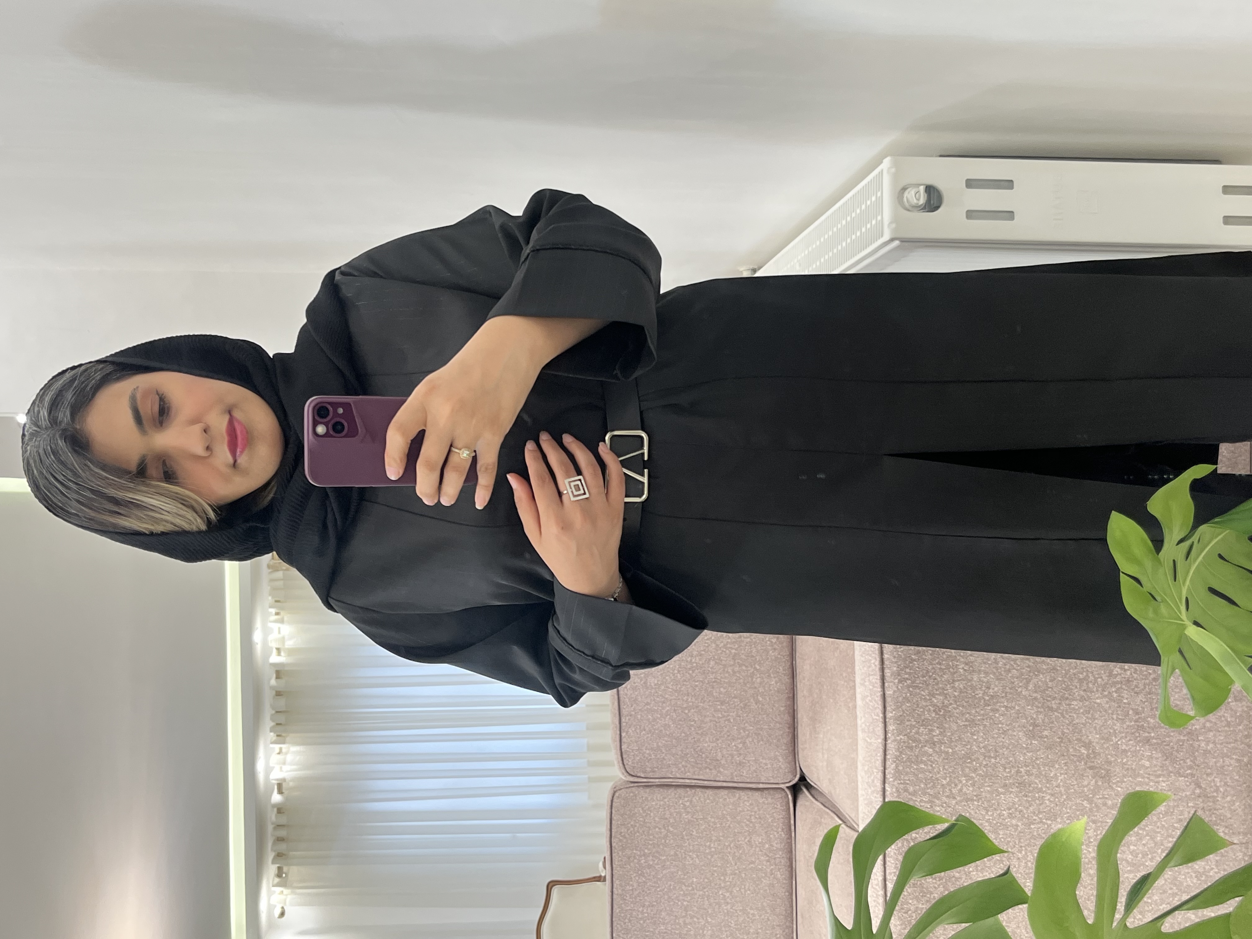 پیراهن زنانه مشکی جلوبسته سلین