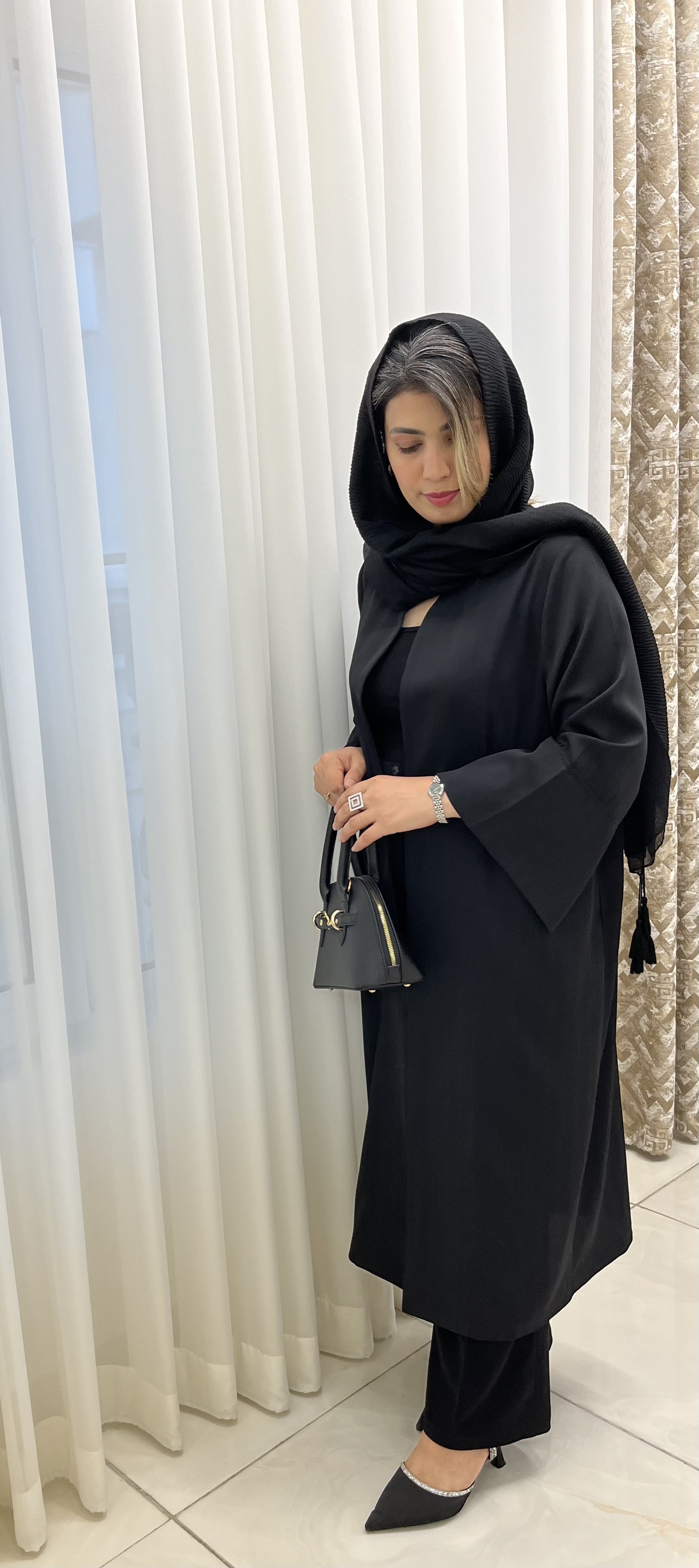 مانتو زنانه مشکی بلند