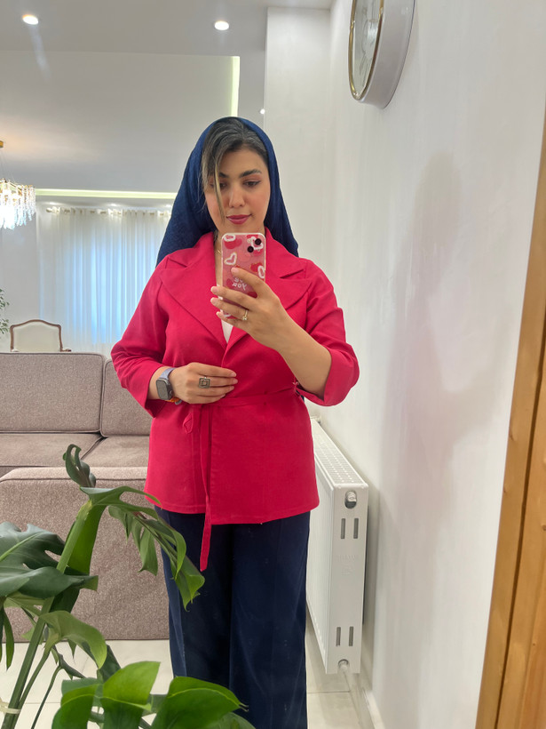 کت زنانه سرخابی لنین
