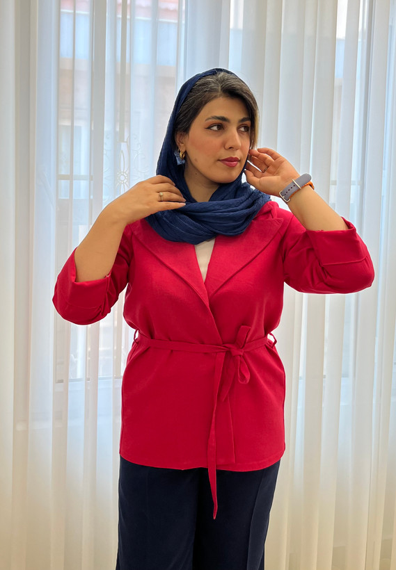 کت زنانه سرخابی لنین