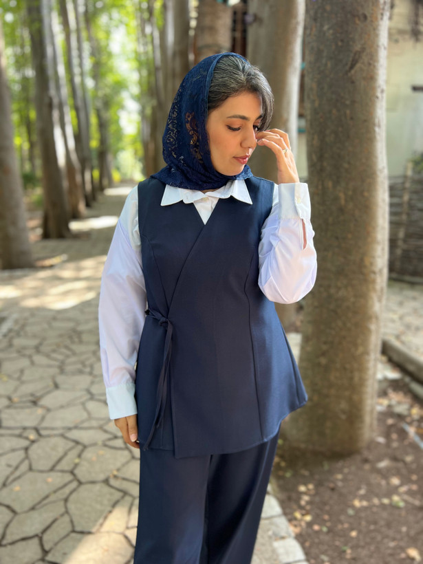 ست وست و شلوار زنانه کرپ جانا